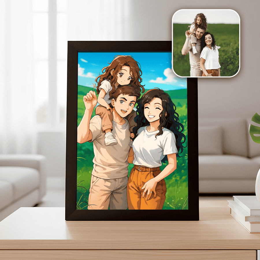 Quadro Cartoon Anime (feito com IA)
