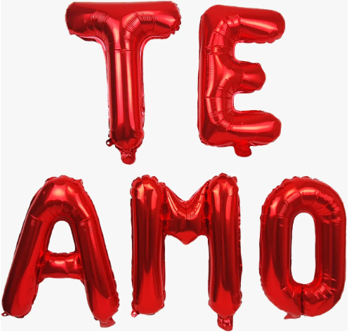 Balão metalizado "Te amo" 40cm