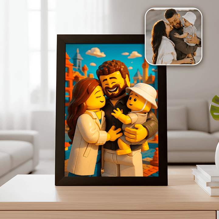 Quadro Cartoon Lego (feito com IA)