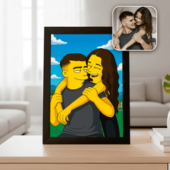 Quadro Cartoon Desenho Amarelo (feito com IA)