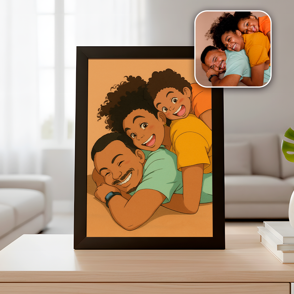 Quadro Cartoon Gibi (feito com IA)